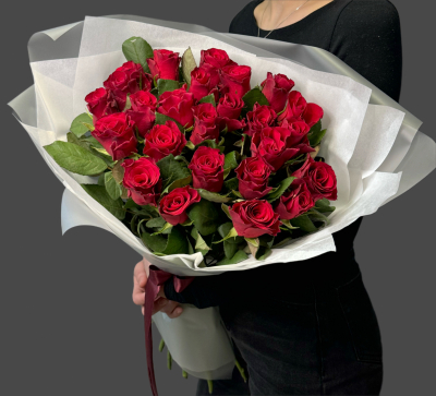 Акция .Букет из 25 роз ( Кения)  - Доставка цветов в Екатеринбурге